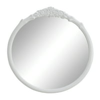 $ 30 31 sjajno bijelo Vintage zidno ogledalo