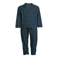 Hanes muški i veliki muški pamučni flanel pidžam, 2-komad
