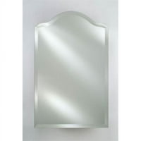 Gornje ogledalo bez okvira sa zakošenom festonastom površinom od AB. S ukrasnim prijelaznim kosim zagradama od satenskog nikla