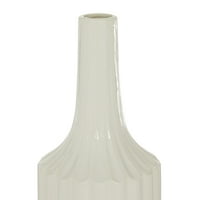 23 bijela keramička vaza s prugastom teksturom