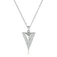 Natalia Drake CTTW Dijamantni zamotana ogrlica za trokut za žene u rodijskom planu od srebra