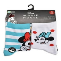 Disney Minnie Mouse ženske čarape posade, 10-pack, veličine cipela 4-10