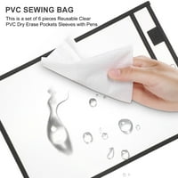 Prozirni PVC džepovi za suho brisanje za višekratnu upotrebu rukavi s ručkama za organiziranje ureda u učionici nastavni pribor