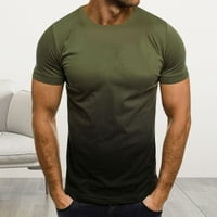 Muška majica s okruglim vratom s kratkim rukavima od 3 tisuće gradijentne boje ljetna tanka kompresijska sportska majica ulična odjeća
