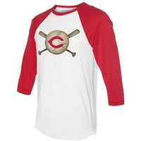 Ženska bejzbolska majica s križnim šišmišima 3 i 4 Raglan rukava