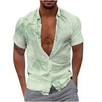 Rasprodaja muške odjeće, Muška Moda, ležerni gumbi, havajski print, košulja s kratkim rukavima s kratkim rukavima, Bluza
